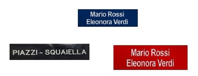 Targa Porta In Ottone Personalizzata - 2 Righe Con Biadesivo, Misure Multiple Per Casa/Ufficio - Foto 6