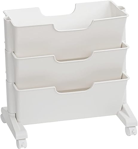 Capacità a 3 strati: lo scaffale organizzativo in plastica ha tre livelli di capacità, può contenere circa 36 libri, anche i libri di testo delle scuole superiori possono essere facilmente inseriti