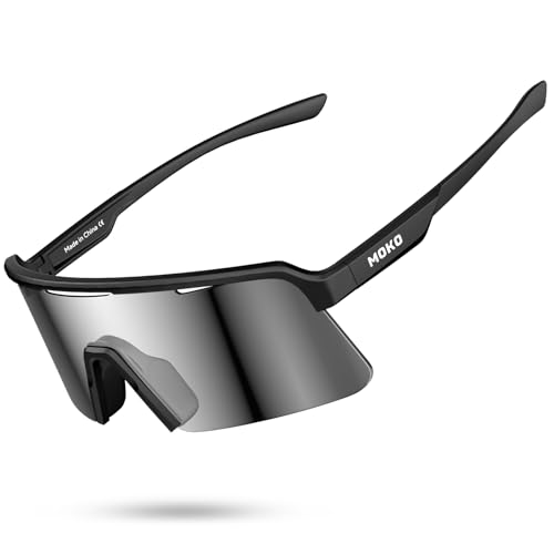Lunettes de soleil de sport polarisées MoKo UV400 pour cyclisme et randonnée