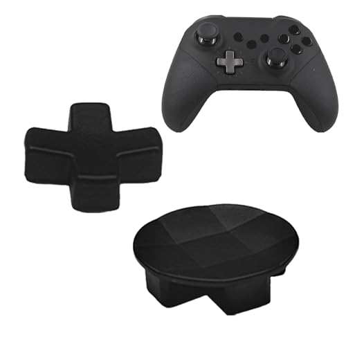 2 Pack Metal D-Pads for Xbox One Elite Series 2 Directional Arrow Button,Standard D pad and Faceted D Pad Replacement Accessories for Xbox One Elite Series 2 Cord Controller(Black)