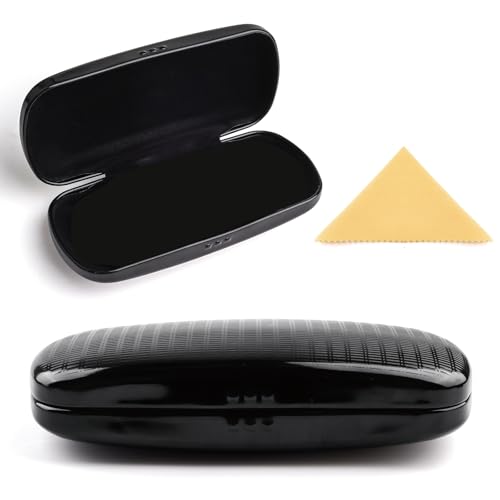 Image of Hard Shell Sunglasses Case, Portable Aluminum Alloy Glasses Case Protective Eyeglasses Cases for Men Women