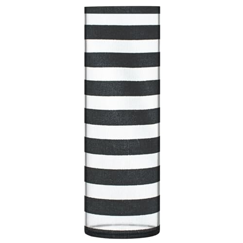 Jarrón de flores para decoración del hogar, jarrón de plástico a rayas blancas y negras para boda, moderno jarrón de flores grande, mesa de comedor, centros de mesa, decoración de oficina