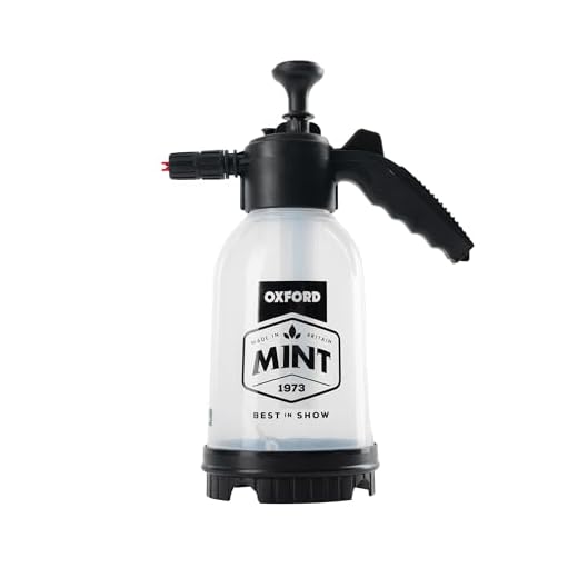 Oxford Mint Bottle OX236 | Pressurised Dispenser with Snow Foaming & Water Sprayer Nozzles, White/Black, 2l