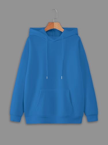 Image of Mack Jonney Solid Hooded Cotton Fleece Sweatshirt for Men-VMACK639116
