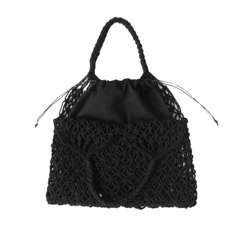 Bolso de red tejido para mujer miniatura 1