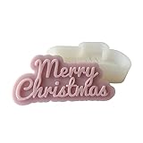 Merry Christmas Silicone Molds, Midnadiy Christmas Candle Molds DIY Crafts Molds for Epoxy Resin Casting, Soap, Wax Candle, Plaster, Polymer Clay, Cake Decor
