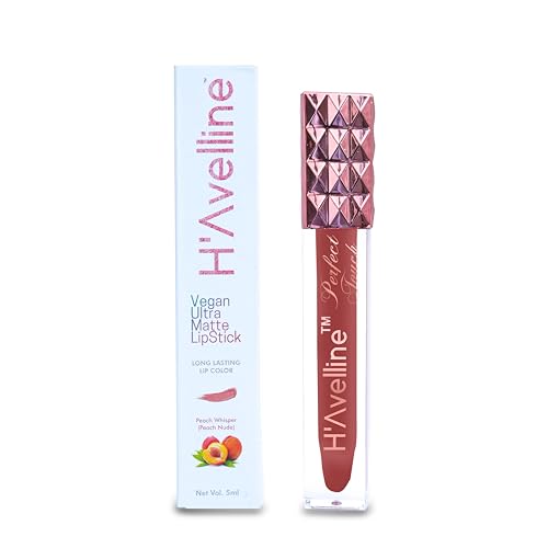 Image of H'Avelline Perfect Touch Velvet Matte Liquid Lipstick - Peach Whisper | Highly Pigmented | Lightweight Smooth Texture | Transfer Resistant | Long Lasting Hydrating Formula