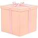 Nimbbex Gift Box, 9×9×9inches Pink Gift Boxes with Lids for Presents, Square Birthday Gift Box with Ribbon and Card for Wedding, Baby Shower, Bridesmaid, Christmas, Anniversary