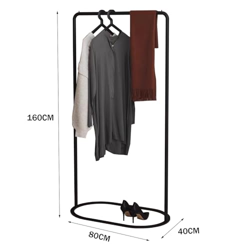 Portant à vêtements de qualité commerciale métal noir durable - 7
