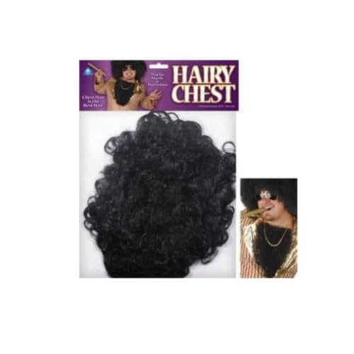 Loftus International Star Power Hairy Man Beast Costume Accessory Chest Hair One Size Black