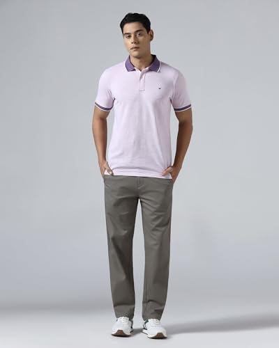 Image of Blackberrys Men's Cotton Blend Solid Slim Polo Tshirts