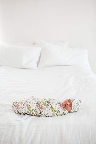 Image of Copper Pearl Baby Beanie Hat Top Knot Stretchy Soft Olive