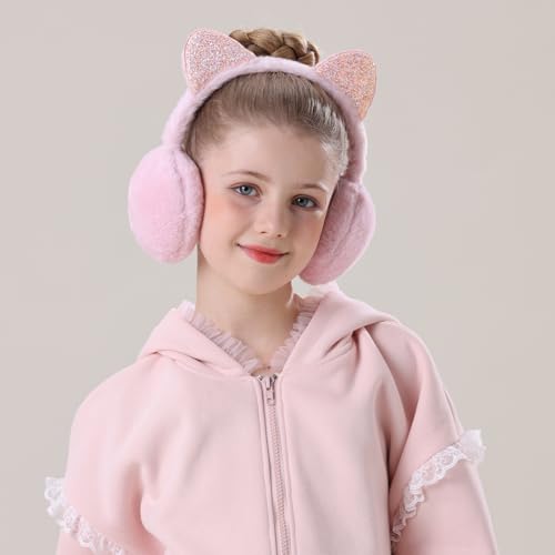 XIAOHAWANG Winter Earmuffs for Kids Girl Warm Ear Muffs Baby Boy Plush Padded Ear Warmer2