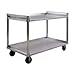 New Age 97179 Correctional Utility Cart 29"W x 41"H x 37"D with (2) Open Shelves & 1500 lbs Capacity per Shelf