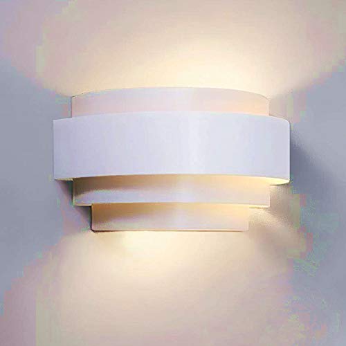 LIGHTESS Modern Sconces 7W Up and Down Wall Lights Hardwired LED Wall Lamp Indoor for Bedroom Hallway, Warm White, 3000K