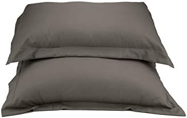 La Vie Moderne 1800 Thread Count Microfiber Queen Pillow Shams, Gray (Set of 2)