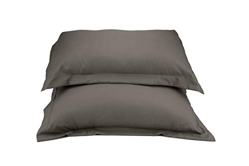 La Vie Moderne Premium 1800 Thread Count Microfiber Pillow Shams | Set of 2 | Gray | Queen