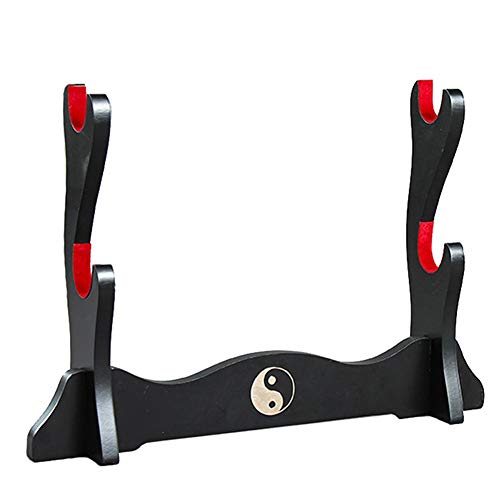LYU-oag Katana Schwerthalter Chinese Tai Chi Design Samtpolster Samurai Schwert Einfacher Ausstellungsstand-2-Tier Cover