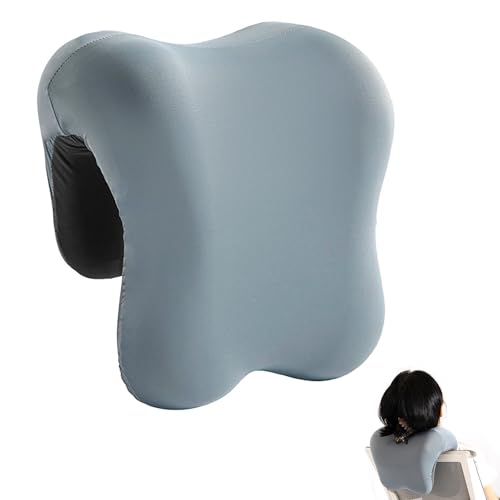 Hengrongshen Cojín de esquina gris, cojín cervical, sillón, silla de oficina, reposacabezas para oficina, cojín para siesta para adultos, estudiantes