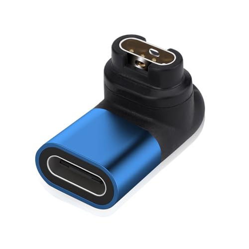 Eiduoiry Garmin Watch USB-C Charger Adapter Garmin Charging Cable Converter Compatible with Garmin Fenix 7/7S/7X, Instinct 2/2S/Solar, Vivoactive 4/4S/3, Forerunner 245/945/55/45, etc. (Blue)
