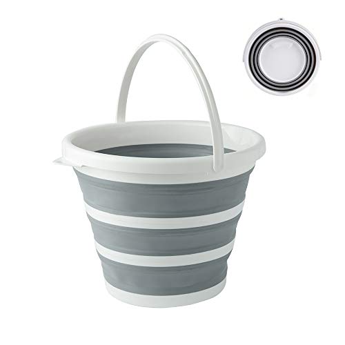BROADSEAL Collapsible Mop Bucket with Handle,Portable Fishing Water Pail,Car Wash Bucket,Collapsible Bowls