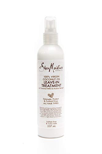 Shea Moisture 100 % natives Kokosnussöl mit Kokosmilch und Senegal-Akazie entwirrt, schützt und kontrolliert Frizz für alle Haartypen, 237 ml
