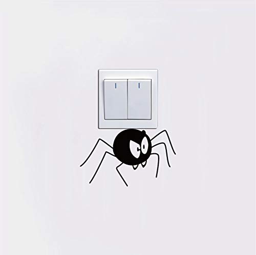 Zemn Pegatina Etiqueta Engomada Creativa del Interruptor De La Etiqueta Engomada del Vinilo De La Araña Animal De La Pared Calcomanía para La Decoración Casera del Dormitorio 2 Piezas