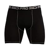 Sweat free: Our compression shorts are made from a hi-tech blend of polyester and elastane - perfect to wick moisture and maintain body temperature, reducing the risk of sports injuries and chafing. CHOOSING YOUR CORRECT SIZE: To get the correct size please refer to the size chart and pictures. These shorts have a generally tight fit to keep your important gear close to you at all times. If you are in between sizes ... SIZE UP so you don’t get squeezed in the wrong places !