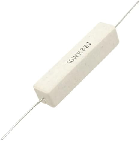 Aexit 10 Pcs Fixed Resistors Ceramic Cement Power Resistors 10W Watt Single Resistors 0.33 ohm