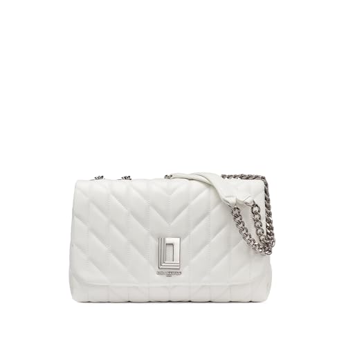 KARL LAGERFELD Paris Women's Lafayette Shoulder Bag, White, One Size