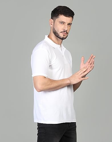 Image of INKKR Men's Casual Polo Neck Half Sleeve Solid T-Shirt (Pack-3)