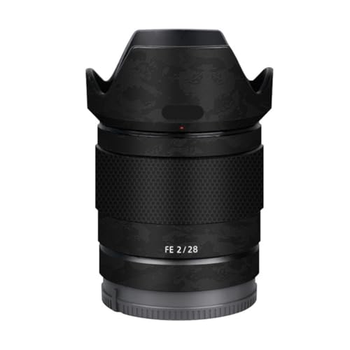 Autocollant Sony FE 28 mm F2 vinyle Knight Black protection anti-rayures
