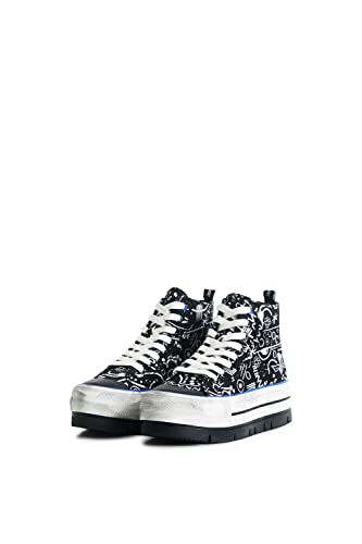 Desigual Femme Shoes_Crush_Arte 2000 Black Basket, Noir, 39 EU