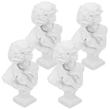 Mini statues de buste de musicien - cette statue de musicien classique a une structure stable et peut être placée fermement sur n'importe quel endroit sur une table, une étagère ou un bureau, figurine de sculpture en résine