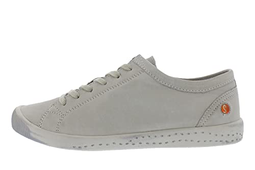 Softinos Damen Sneakers, Frauen,Low-Top Sneaker,lose Einlage,Sportschuhe,Freizeitschuhe,Turnschuhe,Laufschuhe,Freizeit,Grau (Light Grey),39 EU / 6 UK