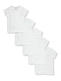 Carters Unisex Baby 5-Pack Side-Snap T-Shirts - White, Newborn