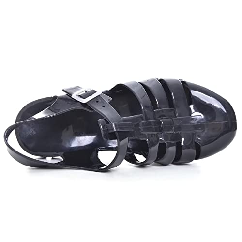 Image of Hee grand Crystal Jelly Heel Sandals for Women Summer Beach Jelly Shoes