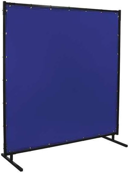 Welding Screen-Vinyl-Laminated Polyester, 8 ft W., 6 ft H., 13 oz/sq yd, With Grommet, Blue-G9907269