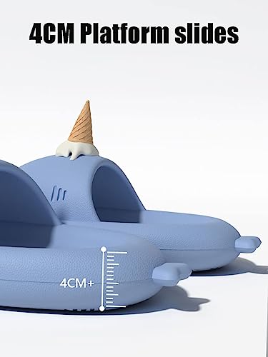 Zureto Shark Slides Original, Unisex Sharky Chanclas, New Cloud Shark Home Spa Slippers Sandals4