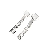 Pendientes de Mujer de Lujo con Borla Larga, Pendientes de Metal con Aguja de Plata 925, Pendientes de Color Dorado y Plateado, joyería de Moda para Mujer 2023, Accesorios geométricos