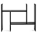 FITUEYES Desktop Shelves Office Desk Organizer Storage Rack Free Style Adjustable Wood Display Stand Shelf Racks Counter Top Bookshelf, Black, DT207201WB
