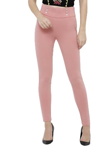 KRAUS JEANS Women's Skinny Fit High-Rise Ankle Length Jeans (Blush Pink 28) (WTT-106) Deal