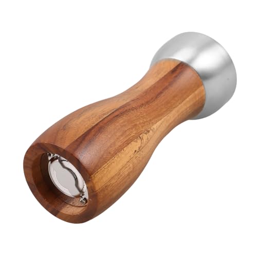 MUCKLILY Stainless Steel Grinder Manual Pepper Mill Wooden Handle Ceramic Grinding Core