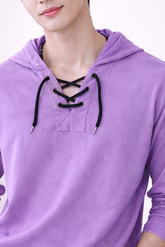 Image of Men's Cotton Blend Regular Fit Hooded Neck T-Shirt