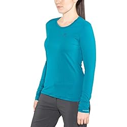 Ventilador Lagoon Salomon Cami seta deportiva de manga larga, agile LS, mezcla de sintéticos, turquesa (Deep Lagoon), hombre, talla: S