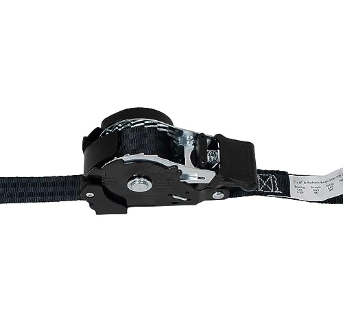Mytee Products RS112RX4-AMZ 4 Auto Retract No-Ratcheting Ratchet Straps | 1 Inch X 12' Retractable Ratchet Straps With Coated S Hook Tiedowns thumb #4
