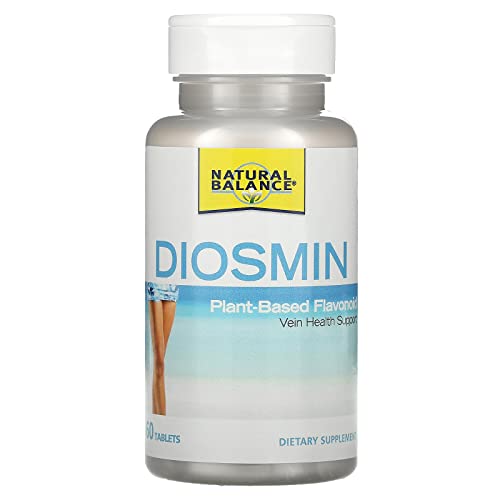 Image of Natural Balance Diosmin 500mg - Diosmin Hesperidin Blood Circulation Supplements - Plant Based Flavonoids Supplements for Circulatory and Vascular Support, Lab Verified, 60-Day Guarantee, 60 Servings