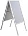 Produktbild RAWWEST.BIS Kundenstopper 59,4x84,1cm DIN A1 Plakatständer aus Aluminium doppelseitig für zwei Poster oder Plakate Schnellwechselrahmen Gehwegaufsteller Werbeständer mit PVC-Folie wetterfest, silber