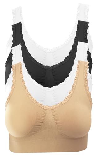 Soutiens-gorge sans couture femme brassière confort dentelle lot de 4