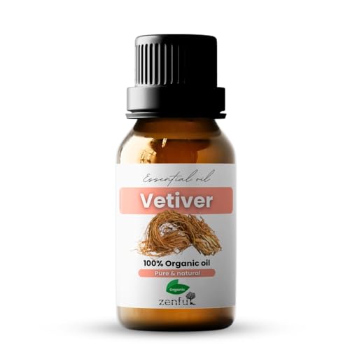Huile de Vétiver pure et bio en flacon de 10ml pour l'aromathérapie